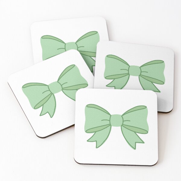 Item preview, Green Stripped Bow | Cute Kawaii Aesthetic Ribbon Design designed and sold by PinFlick.