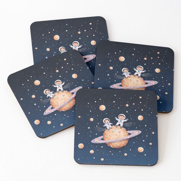 Item preview, Happy Astronauts Exploring a Candy Planet designed and sold by Whimsical Hug.