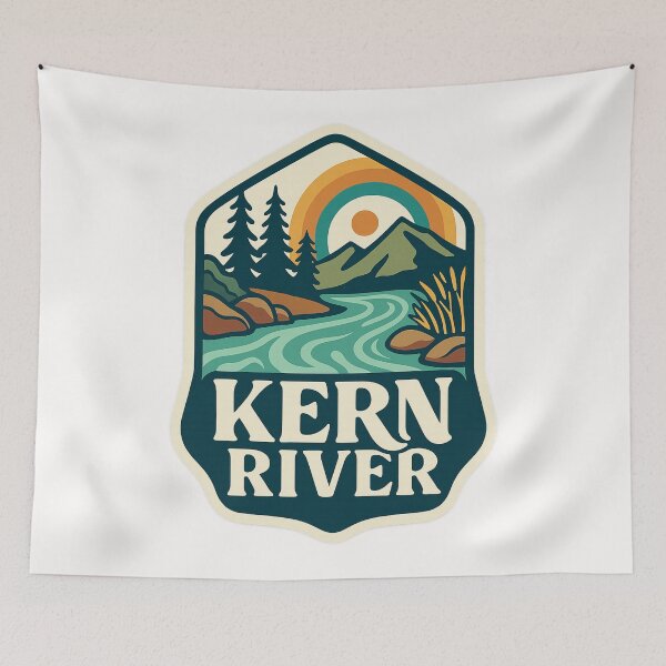 Item preview, Kern River Pines – California Mountain River Badge designed and sold by Places On Earth.