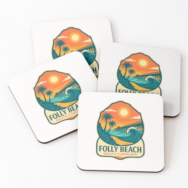 Item preview, Folly Beach Pier – Vibrant South Carolina Sunset Scene designed and sold by Places On Earth.