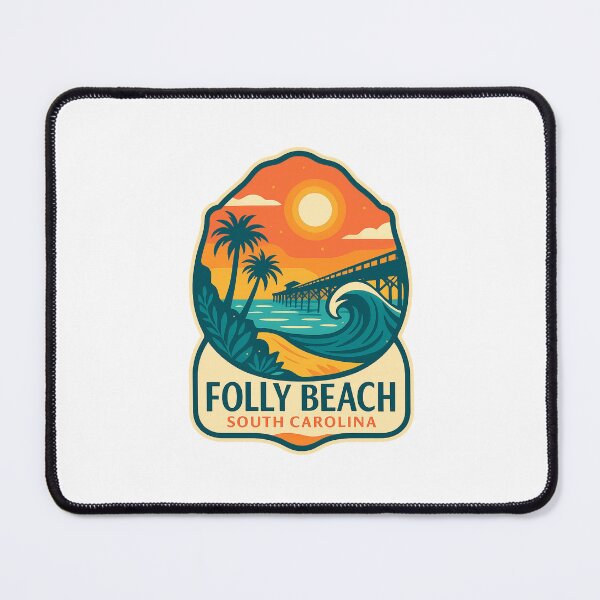 Item preview, Folly Beach Pier – Vibrant South Carolina Sunset Scene designed and sold by Places On Earth.