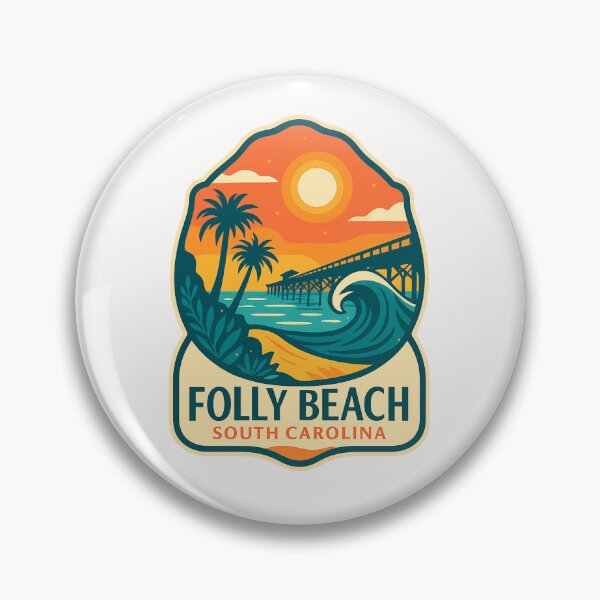 Item preview, Folly Beach Pier – Vibrant South Carolina Sunset Scene designed and sold by Places On Earth.