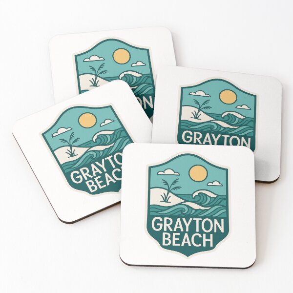Item preview, Grayton Beach Waves – Florida Panhandle Coastal Badge designed and sold by Places On Earth.