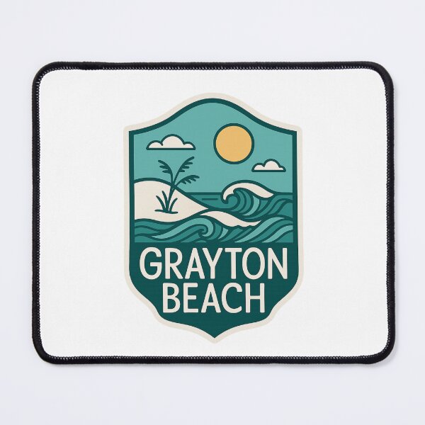 Item preview, Grayton Beach Waves – Florida Panhandle Coastal Badge designed and sold by Places On Earth.