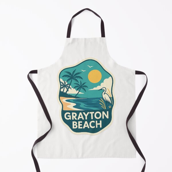 Item preview, Grayton Beach Heron – Florida Gulf Shore Sunset Badge designed and sold by Places On Earth.