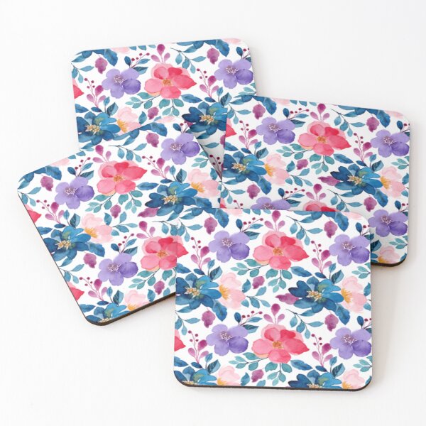 Item preview, Floral Design 251 Vibrant Watercolor Floral Pattern – Colorful Botanical Design designed and sold by Kimmi graphics.