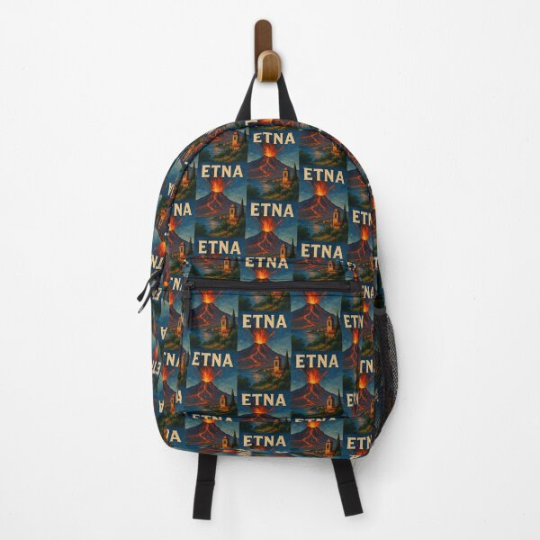 Item preview, Mount Etna at Night – Volcano Over Sicilian Coastline designed and sold by Places On Earth.