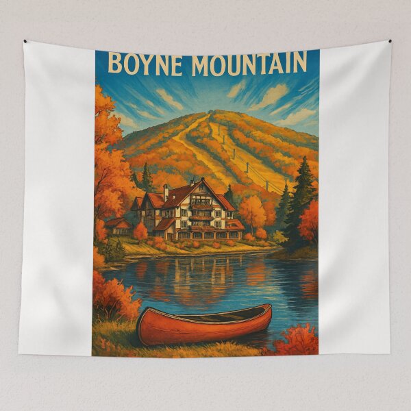 Item preview, Boyne Mountain Canoe View – Fall Retreat in Charlevoix County designed and sold by Places On Earth.