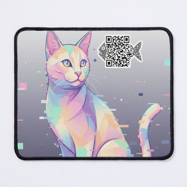 Item preview, NFT Glitch Kitty Futuristic Digital Cyberpunk Cat Vaporwave Aesthetic Meme Art designed and sold by Neko-Doodle-co.