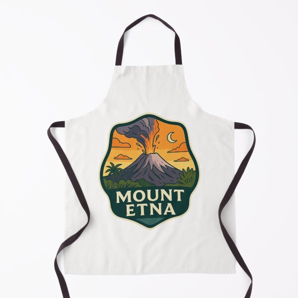Item preview, Mount Etna Eruption Badge – Sicily Volcano Night Scene designed and sold by Places On Earth.