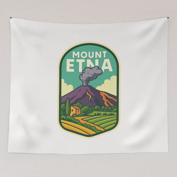 Item preview, Mount Etna Vineyards Badge – Sicily’s Volcanic Countryside designed and sold by Places On Earth.