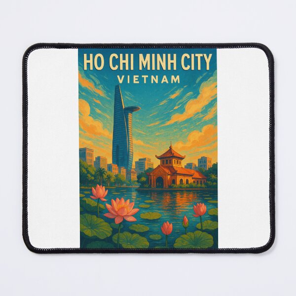 Item preview, Ho Chi Minh City Lotus View – Vietnam Skyline with Bitexco Tower designed and sold by Places On Earth.