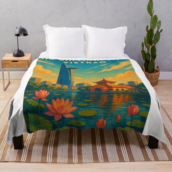 Item preview, Ho Chi Minh City Lotus View – Vietnam Skyline with Bitexco Tower designed and sold by Places On Earth.