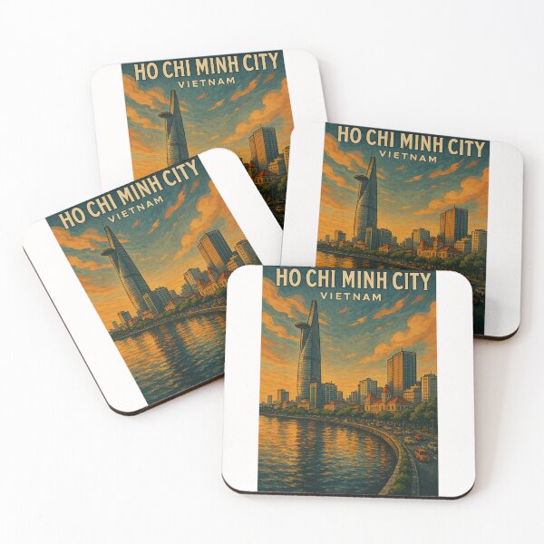 Item preview, Ho Chi Minh City Riverside – Vietnam Urban Skyline at Sunset designed and sold by Places On Earth.