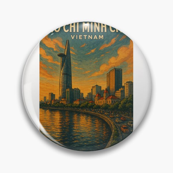 Item preview, Ho Chi Minh City Riverside – Vietnam Urban Skyline at Sunset designed and sold by Places On Earth.