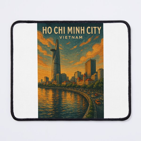 Item preview, Ho Chi Minh City Riverside – Vietnam Urban Skyline at Sunset designed and sold by Places On Earth.