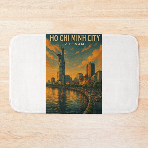 Item preview, Ho Chi Minh City Riverside – Vietnam Urban Skyline at Sunset designed and sold by Places On Earth.