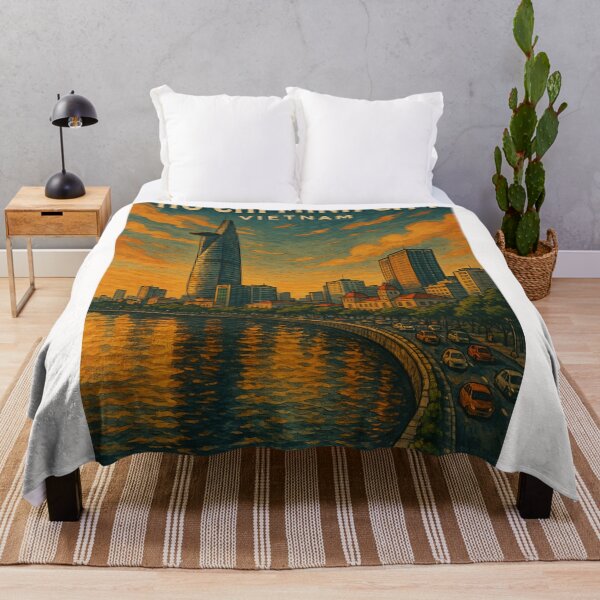 Item preview, Ho Chi Minh City Riverside – Vietnam Urban Skyline at Sunset designed and sold by Places On Earth.