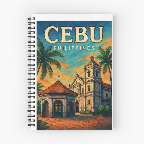 Item preview, Cebu Heritage Scene – Philippines Basilica with Palm Trees designed and sold by Places On Earth.