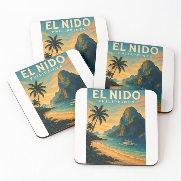Item preview, El Nido, Philippines – Sunset Over Limestone Cliffs designed and sold by Places On Earth.
