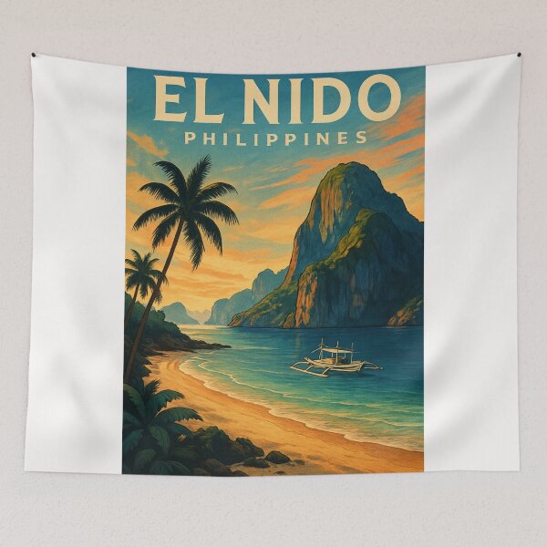 Item preview, El Nido, Philippines – Sunset Over Limestone Cliffs designed and sold by Places On Earth.