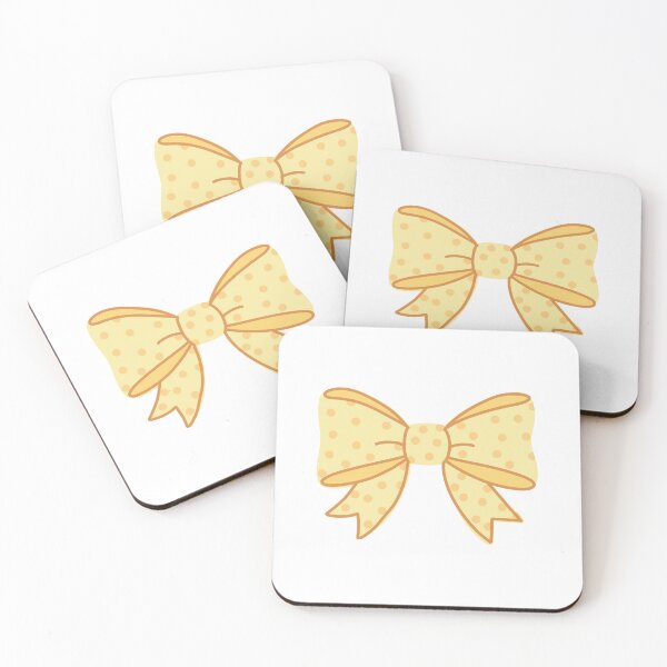 Item preview, Yellow Polka Dot Bow | Cute Kawaii Aesthetic Ribbon Design designed and sold by PinFlick.
