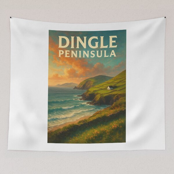 Item preview, Dingle Peninsula, Ireland – Atlantic Cliffs at Sunset designed and sold by Aryabek.