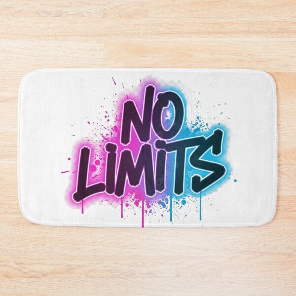 Item preview, NO LIMITS Graffiti Streetwear Typography – Neon Spray Paint Urban Design designed and sold by Happyfreedom.