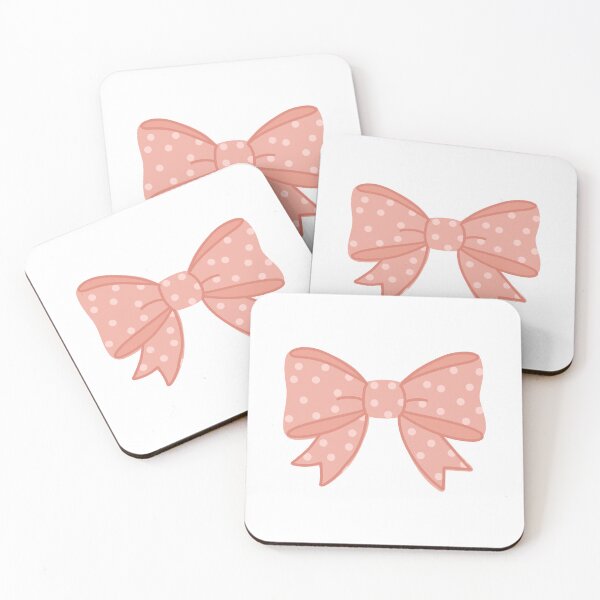 Item preview, Peach Polka Dot Bow | Cute Kawaii Aesthetic Ribbon Design designed and sold by PinFlick.