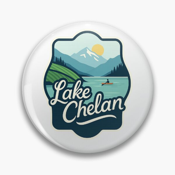 Item preview, Lake Chelan – Washington Cascade Mountains Badge designed and sold by Aryabek.