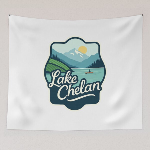 Item preview, Lake Chelan – Washington Cascade Mountains Badge designed and sold by Aryabek.