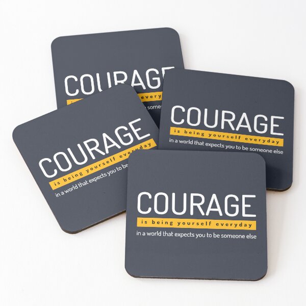 Item preview, Courage Is Being Yourself – Empowerment Quote Design designed and sold by downUnderInk.