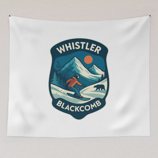 Item preview, Whistler Blackcomb Snowboarder and Bear View designed and sold by Aryabek.