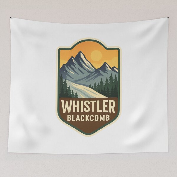 Item preview, Whistler Blackcomb Sunset Over Mountains and Pines designed and sold by Aryabek.