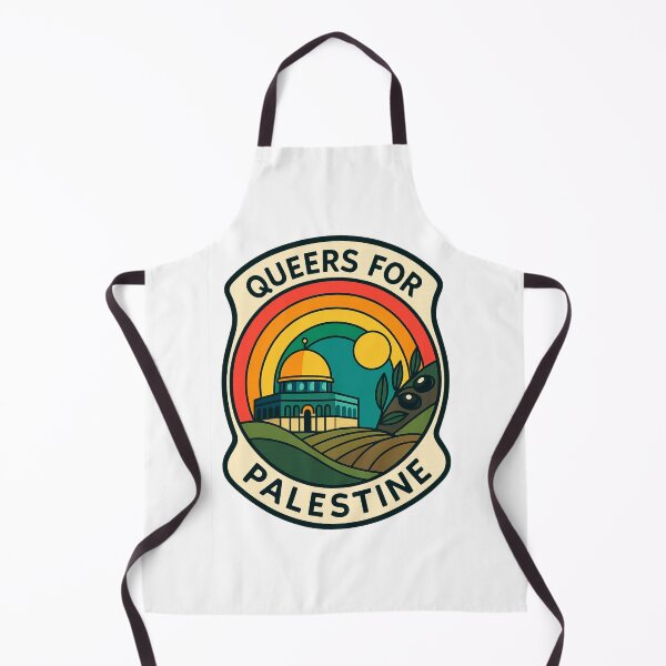 Item preview, Queers for Palestine with Dome and Rainbow Landscape designed and sold by Aryabek.