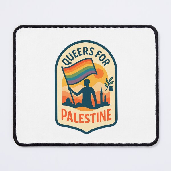 Item preview, Queers for Palestine Silhouette and Rainbow Flag designed and sold by Aryabek.
