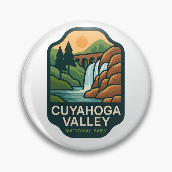 Artikelvorschau, Cuyahoga Valley Nationalpark mit Brücke und Wasserfall entworfen und verkauft von Aryabek.