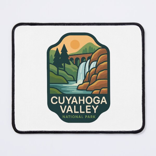 Item preview, Cuyahoga Valley National Park with Bridge and Waterfall designed and sold by Aryabek.