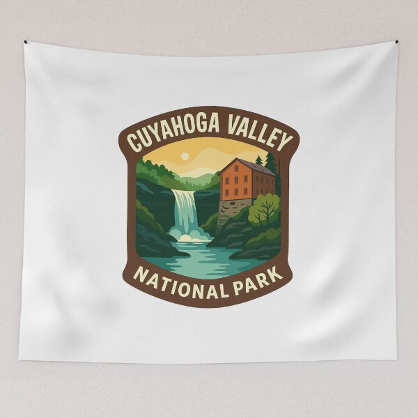 Item preview, Cuyahoga Valley National Park with Historic Mill and Falls designed and sold by Aryabek.