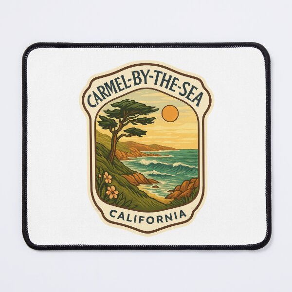 Item preview, Carmel-by-the-Sea Coastal Cypress and Sunset Coastline designed and sold by Aryabek.