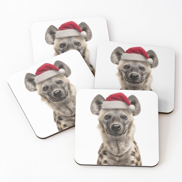 Item preview, Hyena with Christmas Hat – Festive Hyena Xmas Design designed and sold by LazyOwlStore.