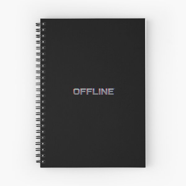 Item preview, Glitch “OFFLINE” Text Digital Illustration – Futuristic Error Effect with Blue and Red Distortion on Black designed and sold by PixelVibe782.