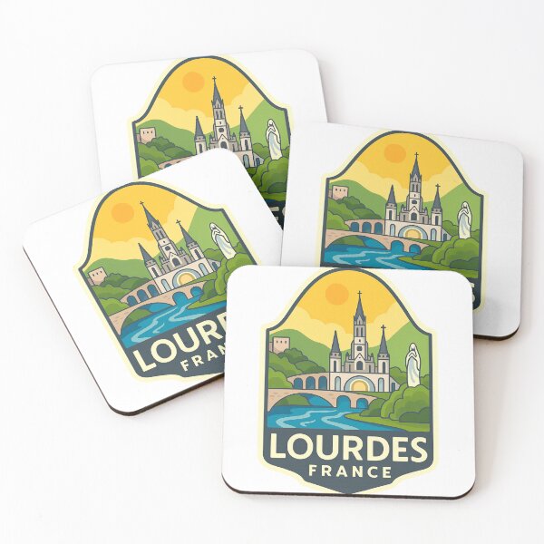 Item preview, Lourdes France – Sunset View of Pilgrimage Site and River designed and sold by Aryabek.