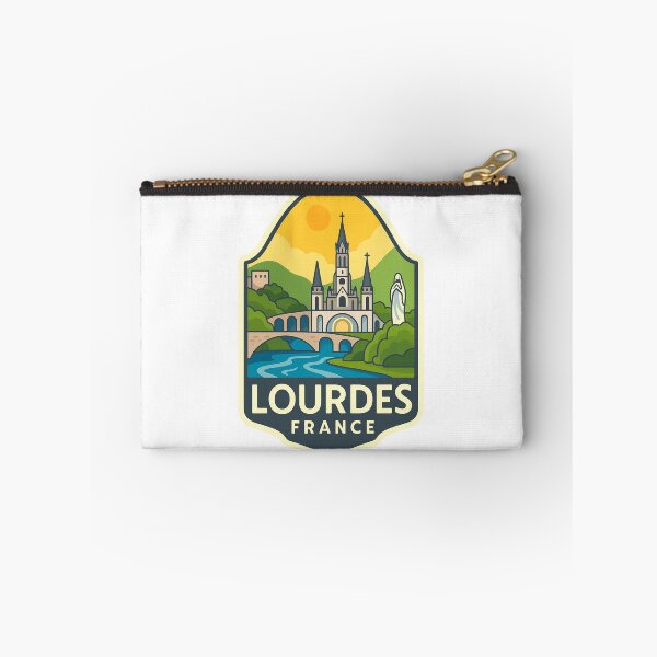 Item preview, Lourdes France – Sunset View of Pilgrimage Site and River designed and sold by Aryabek.