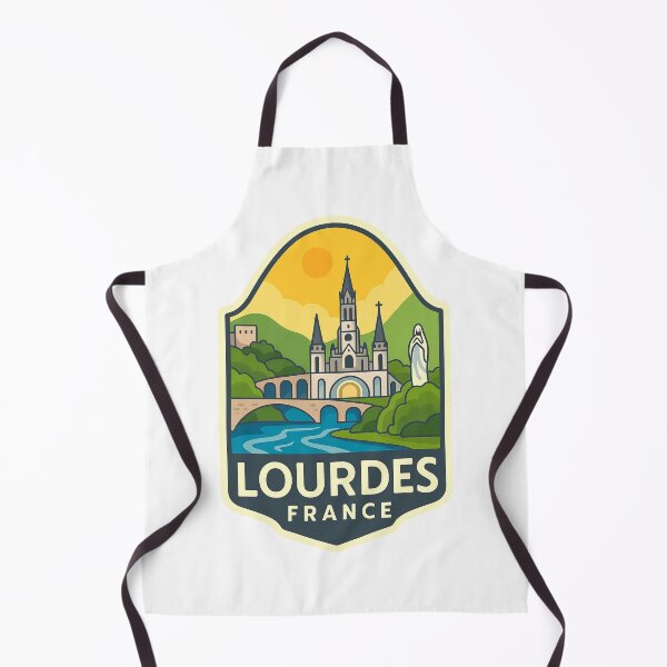 Item preview, Lourdes France – Sunset View of Pilgrimage Site and River designed and sold by Aryabek.