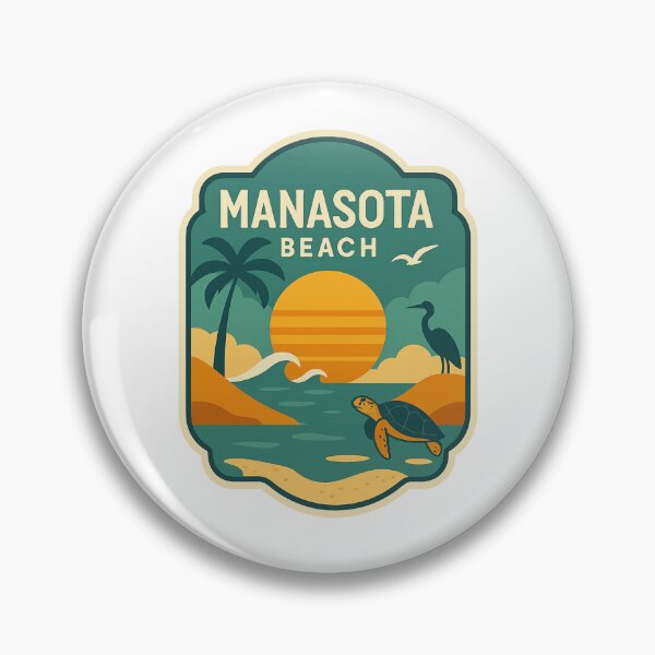 Item preview, Manasota Beach Florida – Sunset, Heron, and Sea Turtle designed and sold by Aryabek.