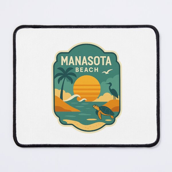 Item preview, Manasota Beach Florida – Sunset, Heron, and Sea Turtle designed and sold by Aryabek.