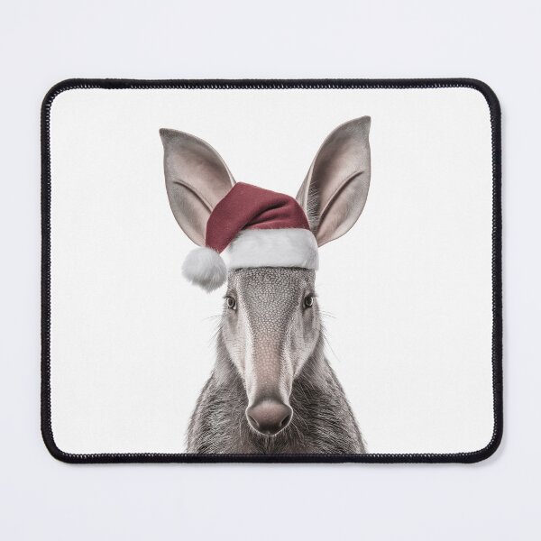 Item preview, Aardvark with Christmas Hat – Festive Aardvark Xmas Design designed and sold by LazyOwlStore.