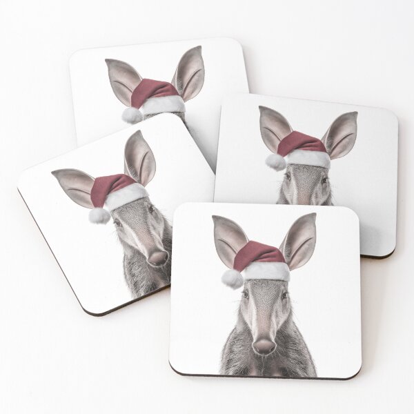 Item preview, Aardvark with Christmas Hat – Festive Aardvark Xmas Design designed and sold by LazyOwlStore.