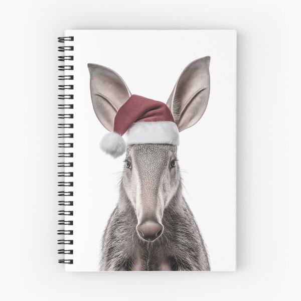Item preview, Aardvark with Christmas Hat – Festive Aardvark Xmas Design designed and sold by LazyOwlStore.